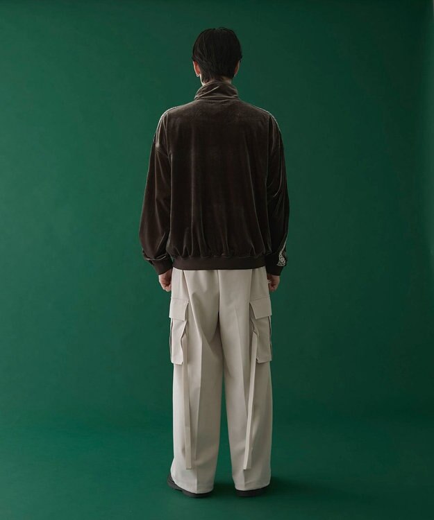WEGO ベロアライントラックジャケット ブラウン
