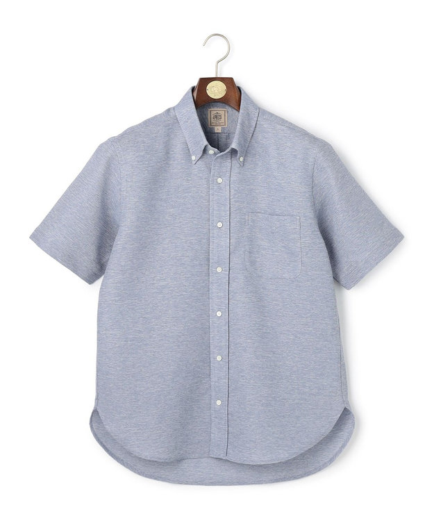 J.PRESS MEN 【WEB・一部店舗限定】ブリーザブルレノクロス 半袖シャツ / B.D. ダルブルー系