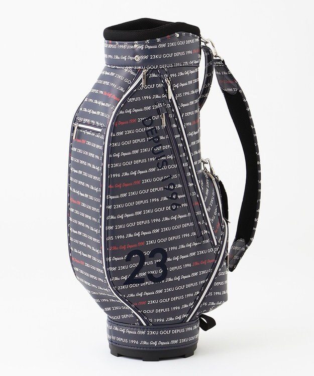 23区GOLF 【UNISEX】ロゴ総柄 キャディバッグ ネイビー系5
