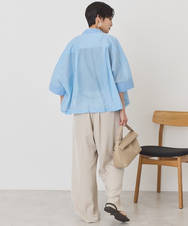 AMERICAN HOLIC 【先行予約】【WEB限定】Wポケットシアー半袖シャツ Light Blue