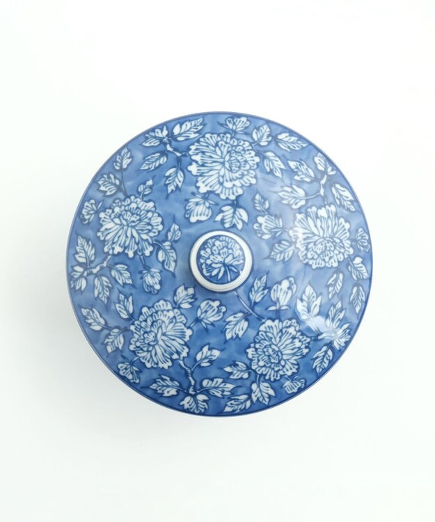 たち吉 【たち吉】染牡丹蓋付お茶呑茶碗〈５客〉美濃焼 ブルー