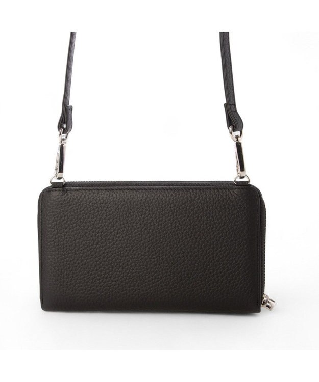 UNBILLION VERYコラボ ペルケ perche / 牛革ウォレットチェーンショルダーバッグ ブラック