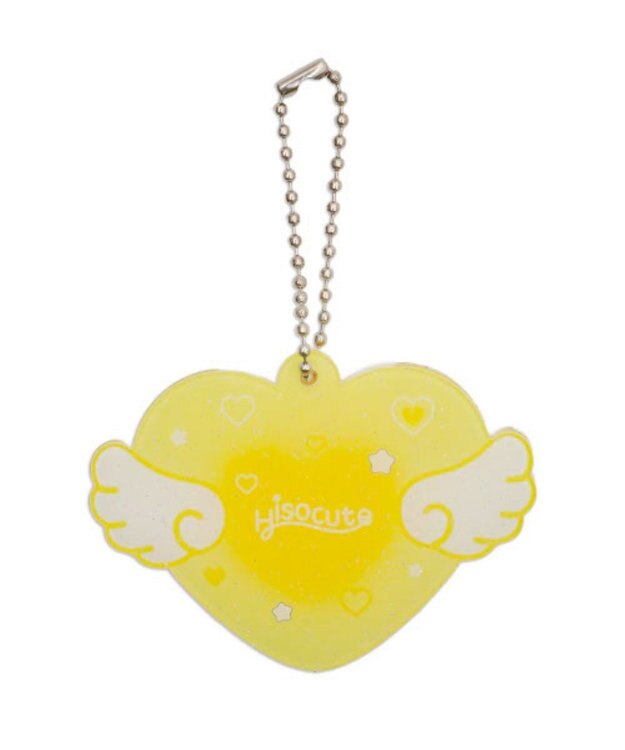WEGO 【痛バ＆推し活グッズ】ハートエンジェルIDフォトケースキーホルダー イエロー