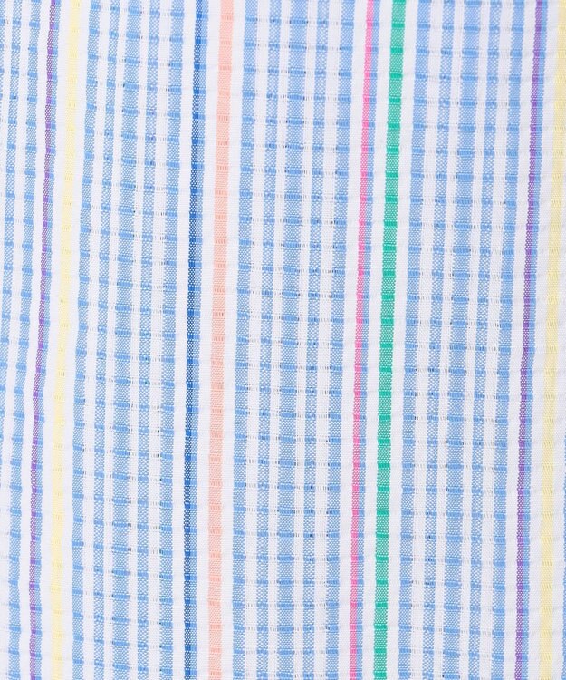 J.PRESS MEN 【KING SIZE 】【吸水速乾 / 接触冷感 / 高通気性】Aero Weave クールマックスサッカー ストライプ シャツ / B.D. サックスブルー系7