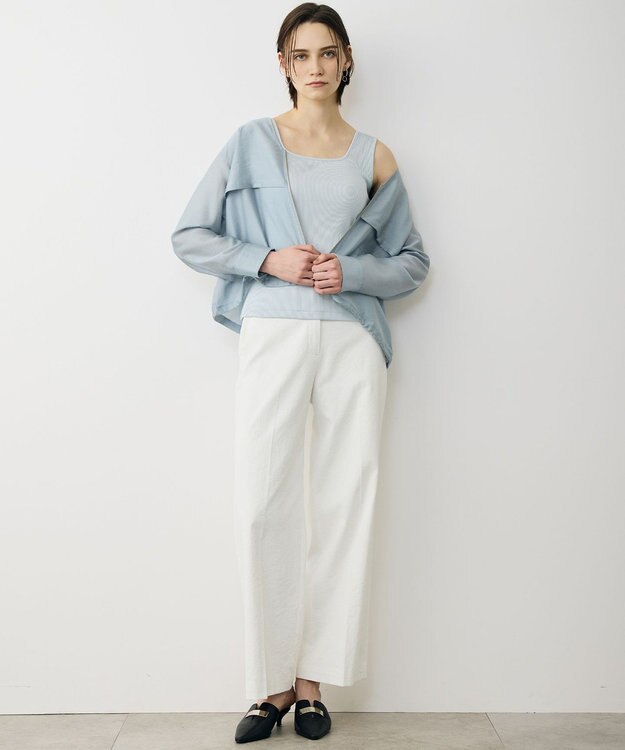 ICB ブライトステッチリブ タンクトップ サックスグレー