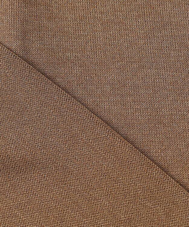 自由区 【セットアップ対応・洗える】ヴィスコースシアー ニット ブラウン系