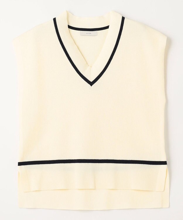 ANY L 【洗濯機可能】チルデンニットベスト アイボリー系