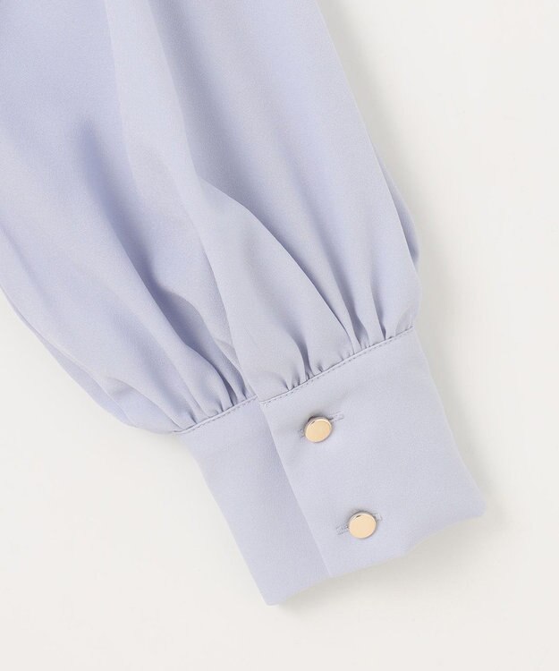 SHARE PARK LADIES プリーツジョーゼットブラウス ライラック系