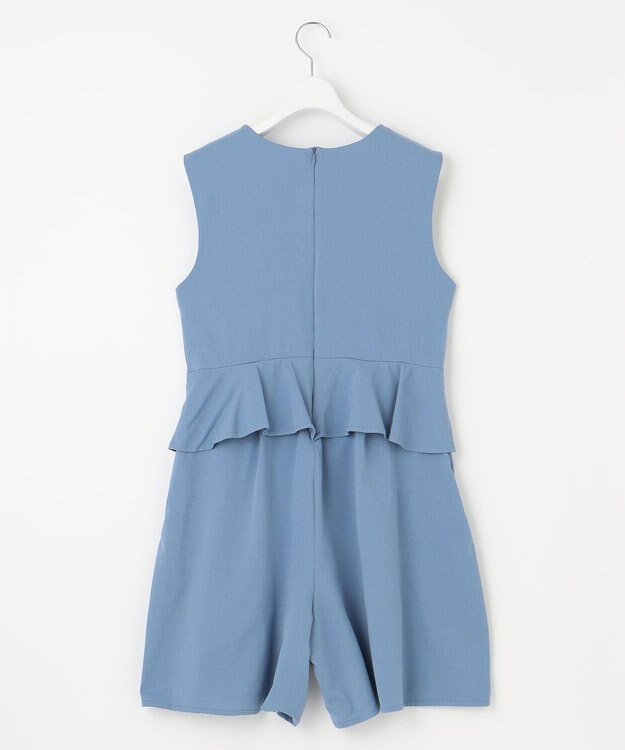 Feroux 【接触冷感・UVカット・吸水速乾】ラッシュガードペプラム オールインワン ブルー系