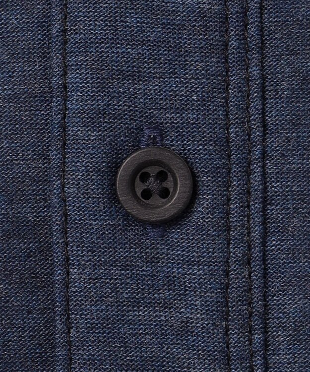 JOSEPH ABBOUD MOUNTAIN 【SPACE】OGスラブプレーティング天竺 ヘンリーネックカットソー ブルー系