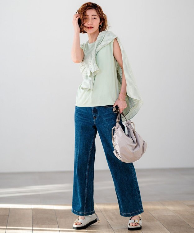 23区 ドローストリング ショルダー バッグ ベージュ系