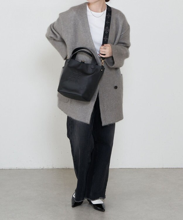 russet 《WEB限定》ソフトレザー2WAYミニトートバッグ(CE-1672-WEB) Black