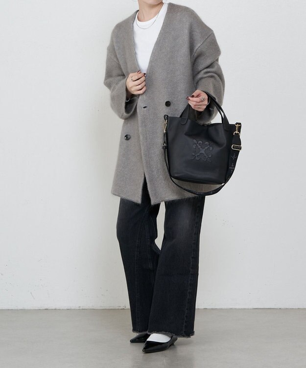 russet 《WEB限定》ソフトレザー2WAYミニトートバッグ(CE-1672-WEB) Black