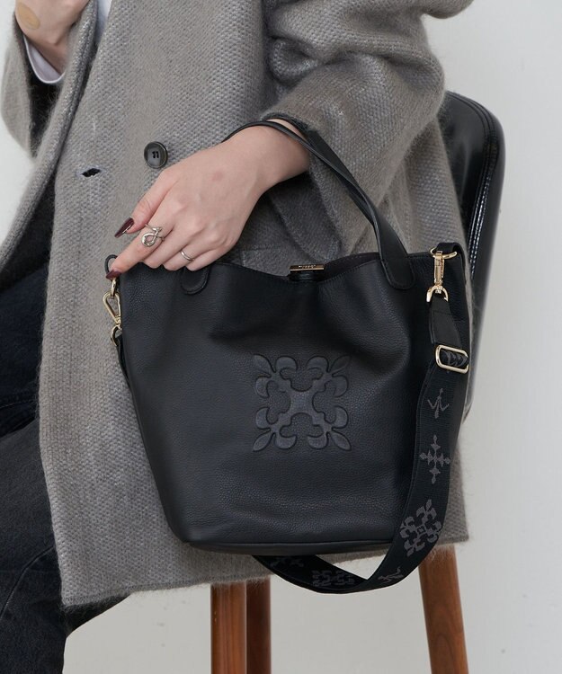 russet 《WEB限定》ソフトレザー2WAYミニトートバッグ(CE-1672-WEB) Black