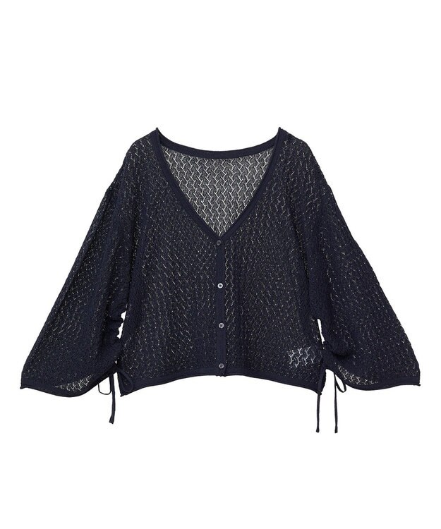 AMERICAN HOLIC 2WAYレース編みニットカーディガン Dark Navy