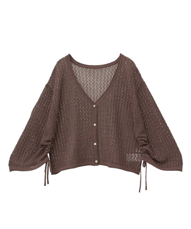 AMERICAN HOLIC 2WAYレース編みニットカーディガン Brown