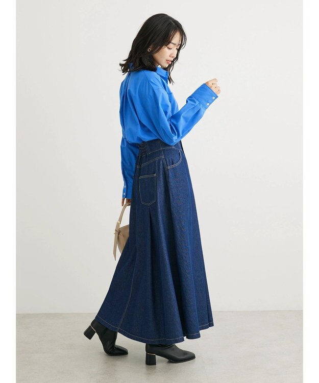 Green Parks ・ＳＵＧＡＲ　ＳＰＯＯＮ　コルセット風フレアスカート One Wash