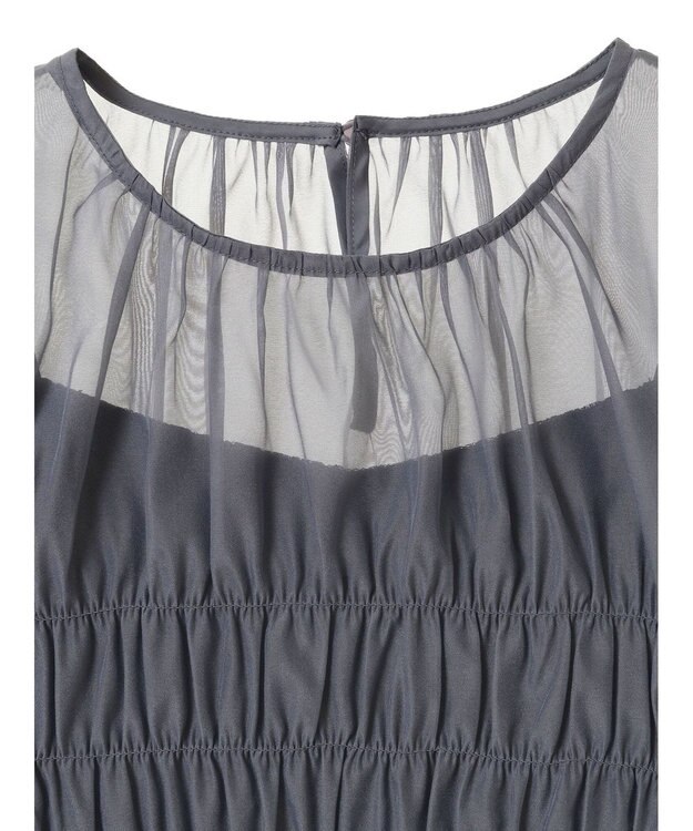 earth music&ecology ＳＥＴ２点　シースルーブラウス付きキャミワンピース Navy