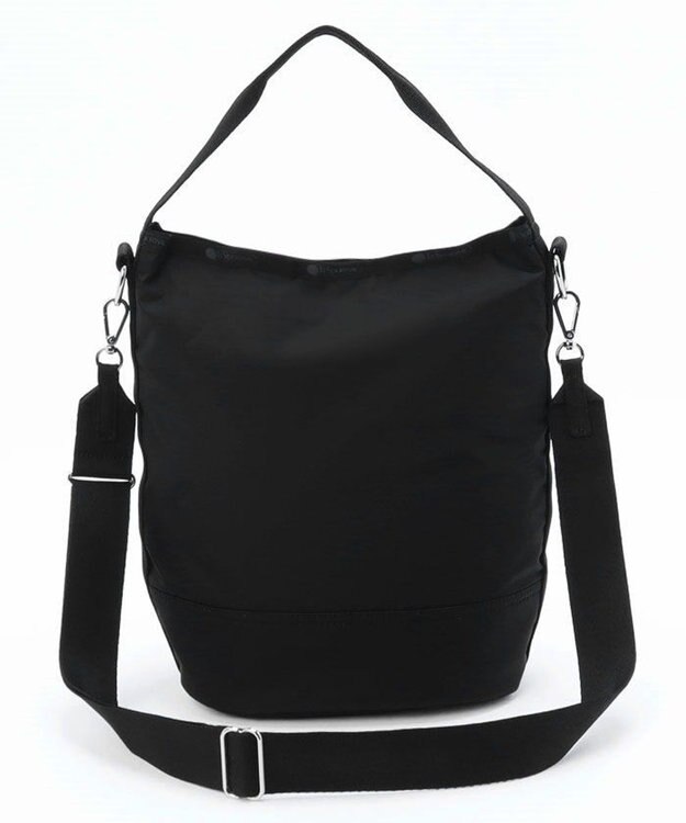 LeSportsac CONVERTIBLE BUCKET BAG/リサイクルドブラックJP リサイクルドブラックJP