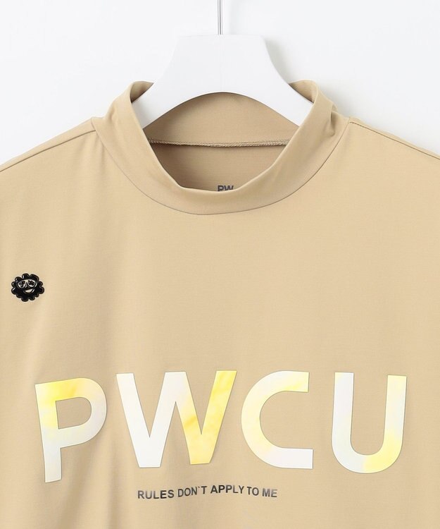 PW CIRCULUS 【吸水速乾 / UV遮蔽率99% UVカット / ストレッチ】【MEN】バックメッシュポケットモックT ゴルフ ベージュ系
