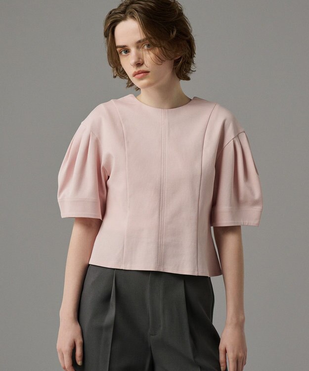 uncrave 【接触冷感・UVカット】ダブルフェイスジャージー 2WAYブラウス（uncrave STANDARD） ピンク