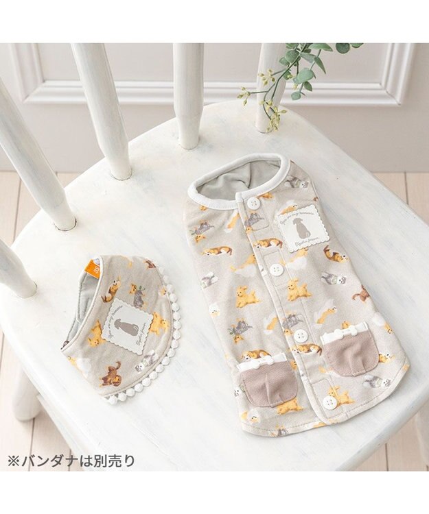 PET PARADISE ペットパラダイス makokoro ホカリラ ベスト 小型犬 グレイッシュベージュ