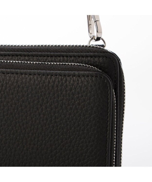 UNBILLION VERYコラボ ペルケ perche / 牛革ウォレットチェーンショルダーバッグ ブラック