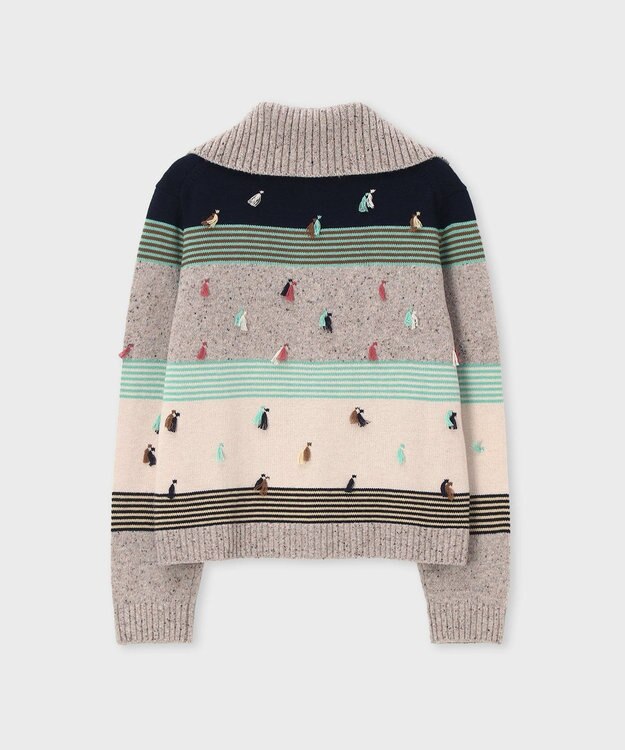 Paul Smith タッセルジャカード カーディガン ベージュ