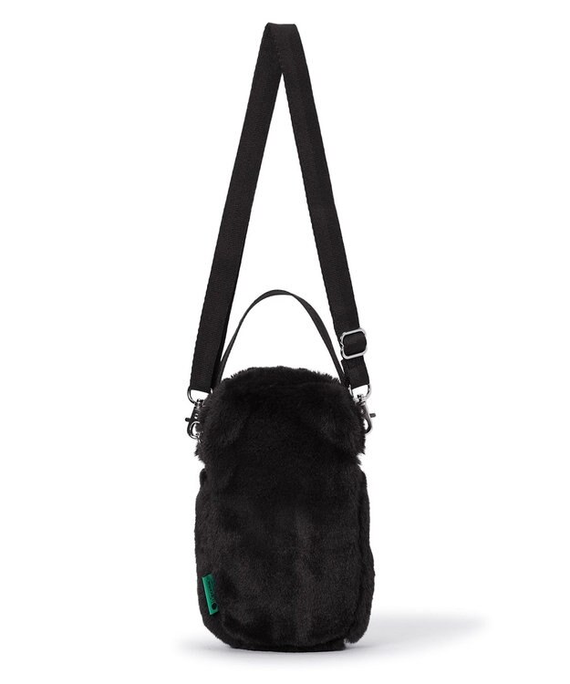LeSportsac FUR MINI PHONE CROSSBODY/ブラックフラッフィーファー ブラックフラッフィーファー