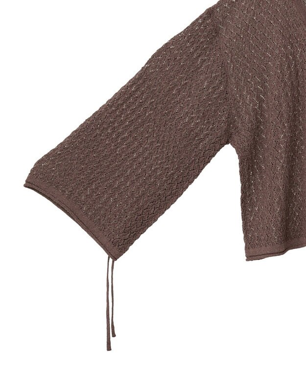 AMERICAN HOLIC 2WAYレース編みニットカーディガン Brown