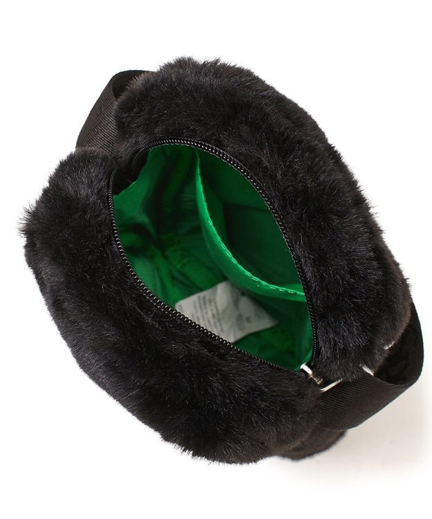 LeSportsac FUR MINI PHONE CROSSBODY/ブラックフラッフィーファー ブラックフラッフィーファー