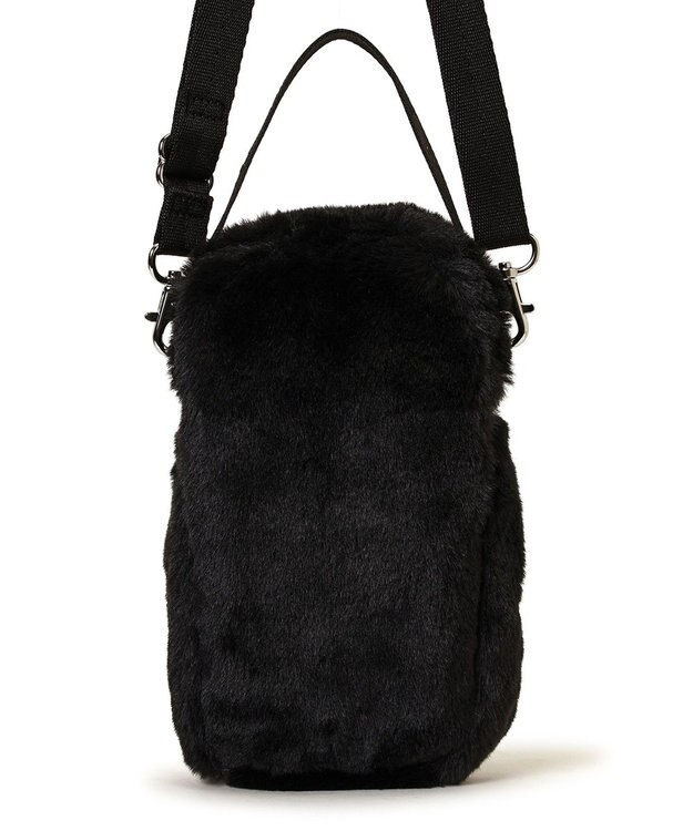 LeSportsac FUR MINI PHONE CROSSBODY/ブラックフラッフィーファー ブラックフラッフィーファー