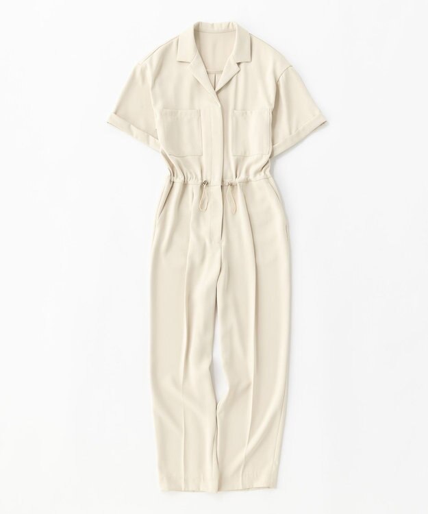 uncrave 【uncrave WHITE】ドレーピーツイル オールインワン エクリュ