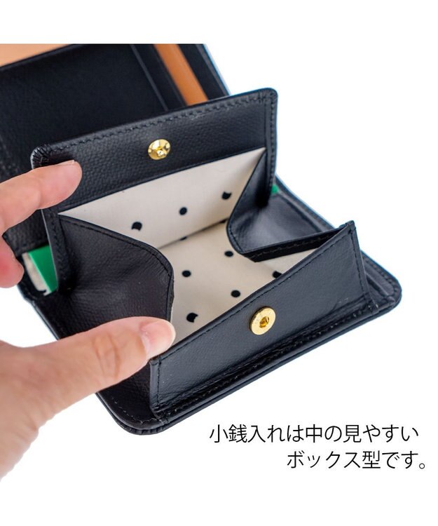 tsumori chisato CARRY ラブワッペン 3つ折り財布 ブラック