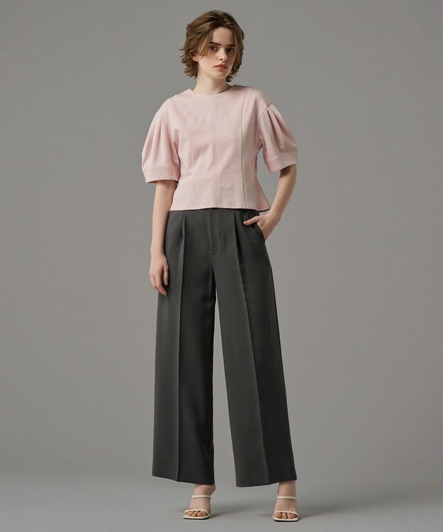 uncrave 【接触冷感・UVカット】ダブルフェイスジャージー 2WAYブラウス（uncrave STANDARD） ピンク