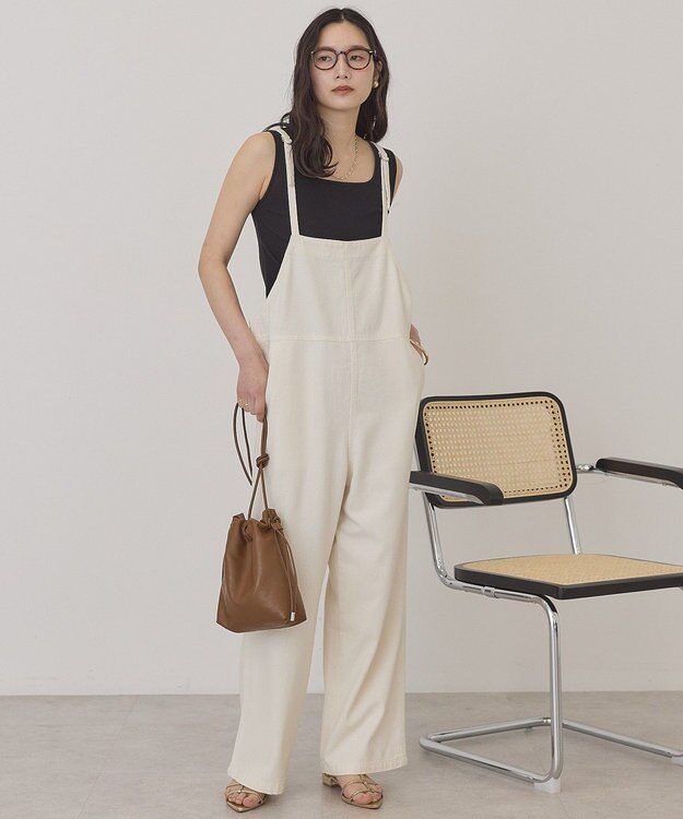 AMERICAN HOLIC デニムスクエアサロペット Ivory