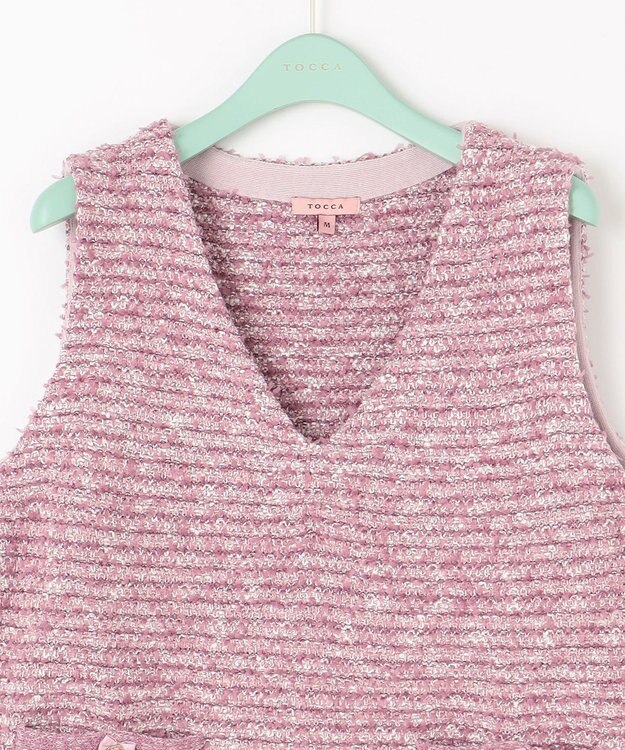 TOCCA 【洗える！】FONDU TWEED ドレス パープル系