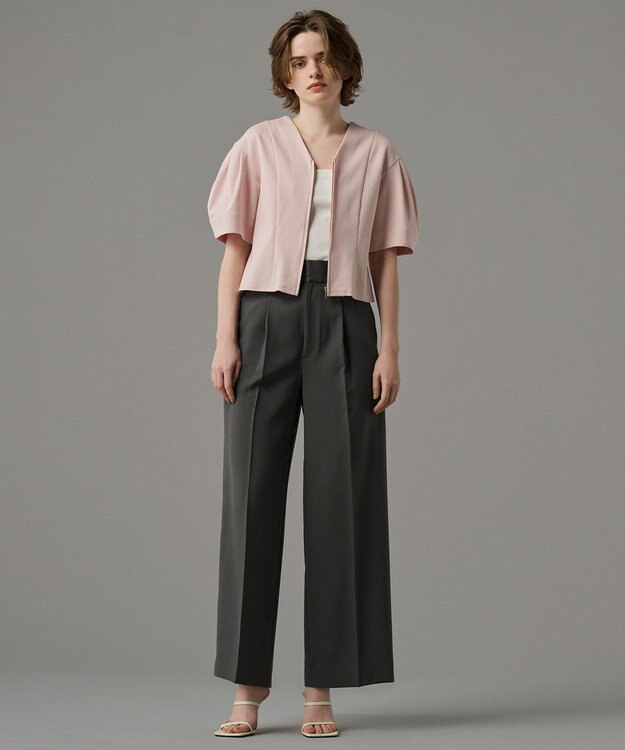 uncrave 【接触冷感・UVカット】ダブルフェイスジャージー 2WAYブラウス（uncrave STANDARD） ピンク