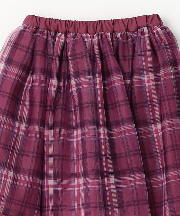 ANY KIDS チュール スカッツ ピンク×チェック