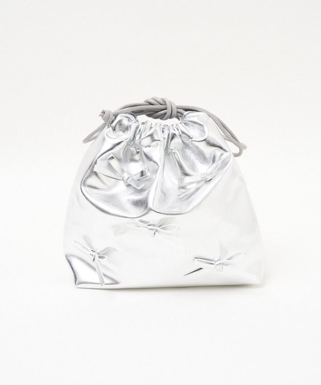 WEGO 巾着付きクリアショルダー シルバー