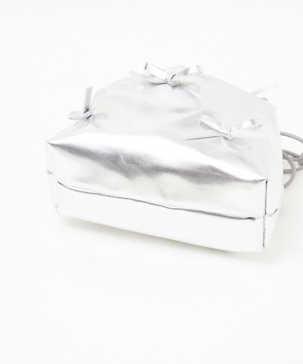 WEGO 巾着付きクリアショルダー シルバー