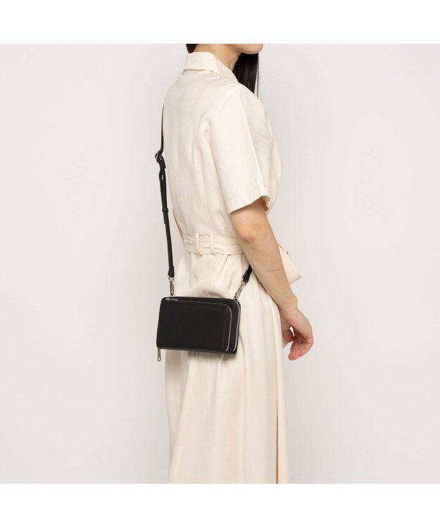 UNBILLION VERYコラボ ペルケ perche / 牛革ウォレットチェーンショルダーバッグ ブラック