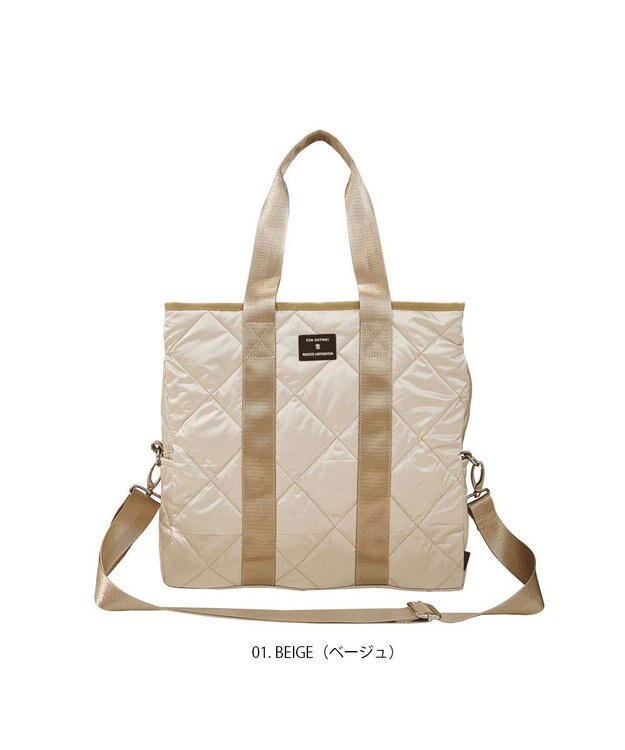 ROOTOTE 1162【大容量:キャリーケース装着可能】SC.グランデボックス.グリスン-A 01：ベージュ