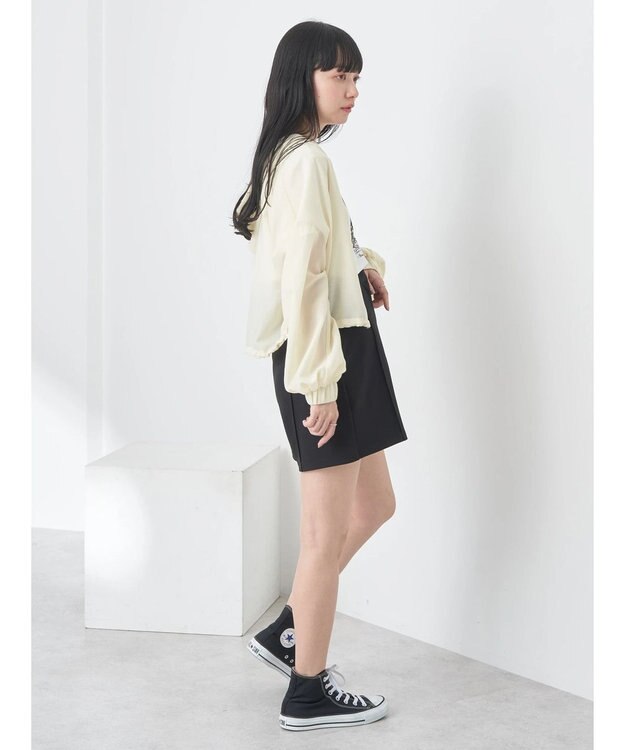 earth music&ecology シアーフードブルゾン Light Yellow