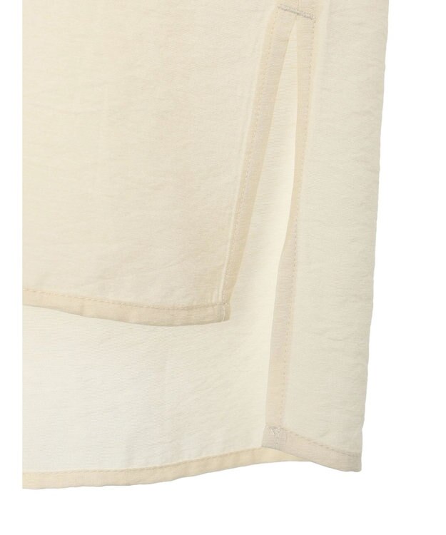 AMERICAN HOLIC 接触冷感バンドカラー切替シャツワンピース Ivory