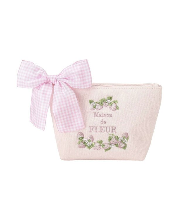 Maison de FLEUR いちごポーチ Pink