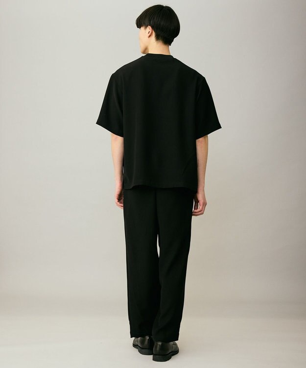 UNFILO MENS ダブルクロス クルーTEE ブラック