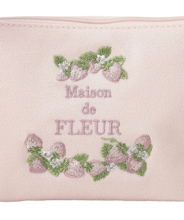Maison de FLEUR いちごポーチ Pink