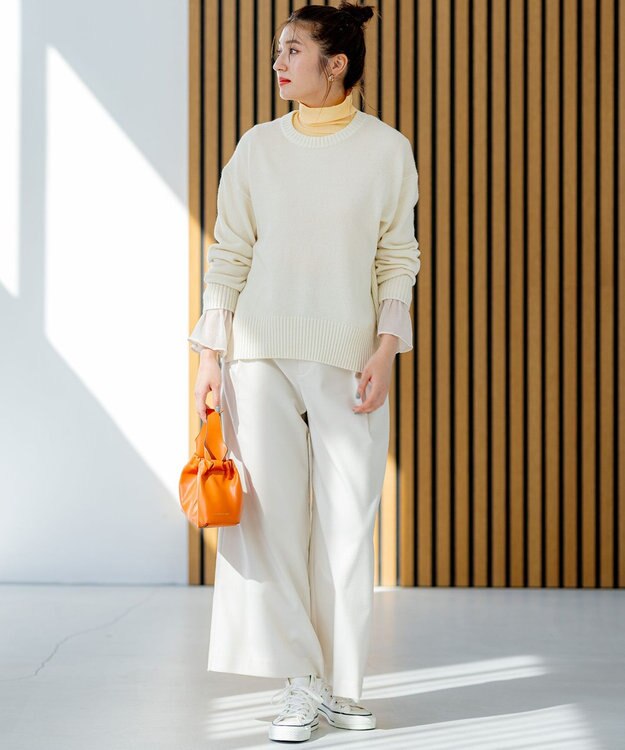 組曲 S カシミヤブレンドバルキープルオーバー ニット アイボリー系