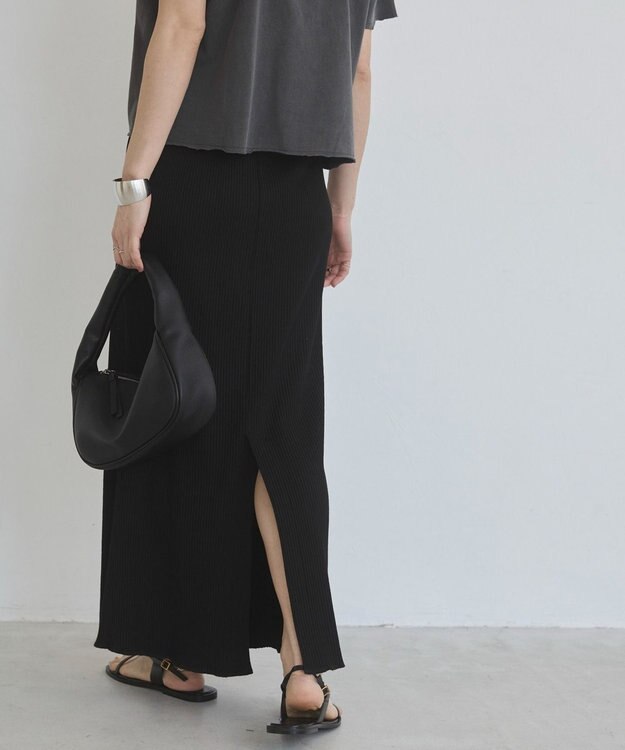 WEGO 【ANGIE VINTAGE】リブマーメイドスカート ブラック